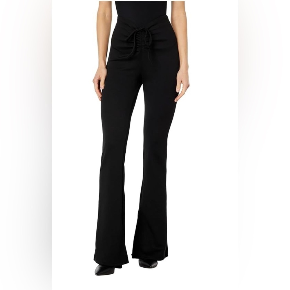 Blank NYC High Rise Flare with front Tie Gathering Mad Love Black NWT